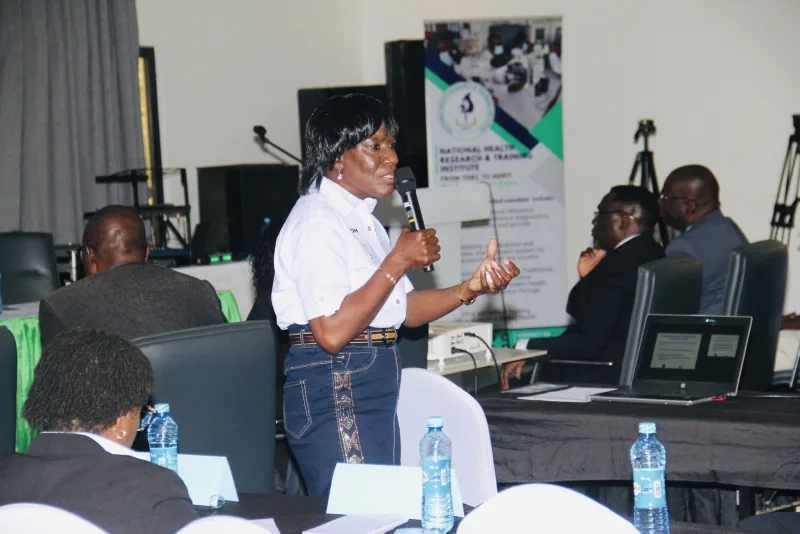 Participant speaking during an NHRTI event